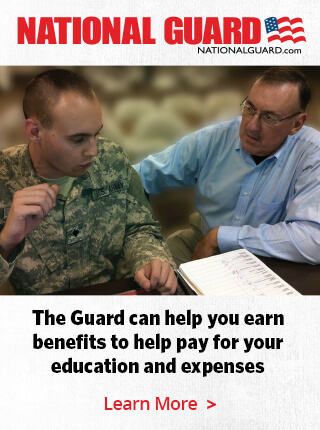 National Guard can help you earn benefits to help pay for your education and expenses. Click to learn more.