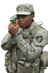 A Cadet from the Class of 2018 conducts Land Navigation Training during Cadet field training.