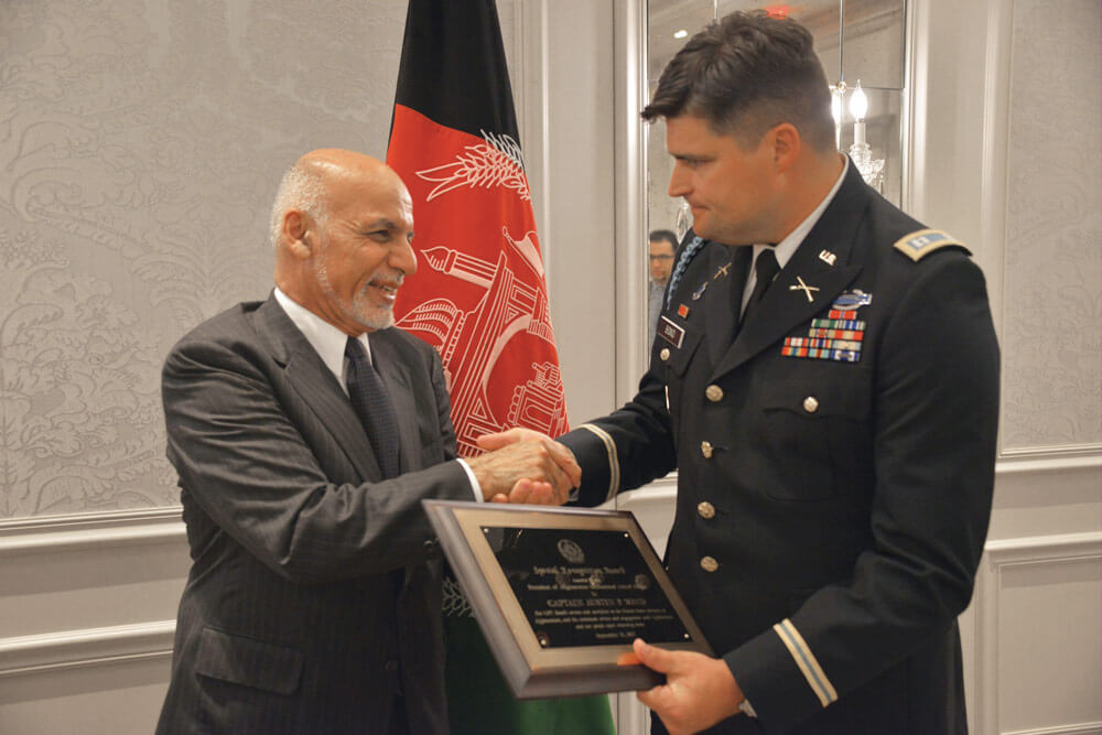 Afghan President Presents Award to Oklahoma Guard Soldier thumbnail image