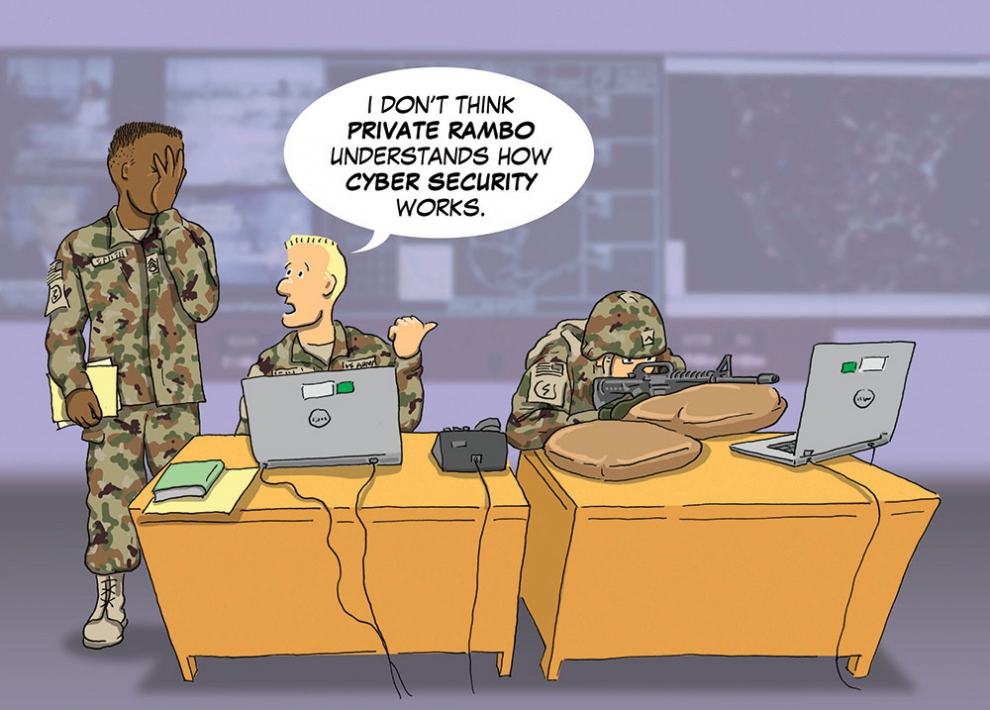 I dont think private rambo understands how cyber security works