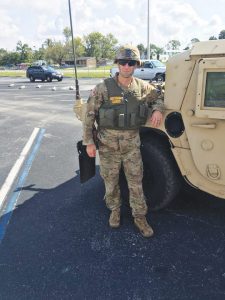 CPT Ryan Quinn in Ft Myers, Fla., on State active duty in response to Hurricane Irma. In the aftermath of the hurricane, CPT Quinn and his company ran points of distribution through Lee County, Fla., where they were able to serve over 46,000 citizens.