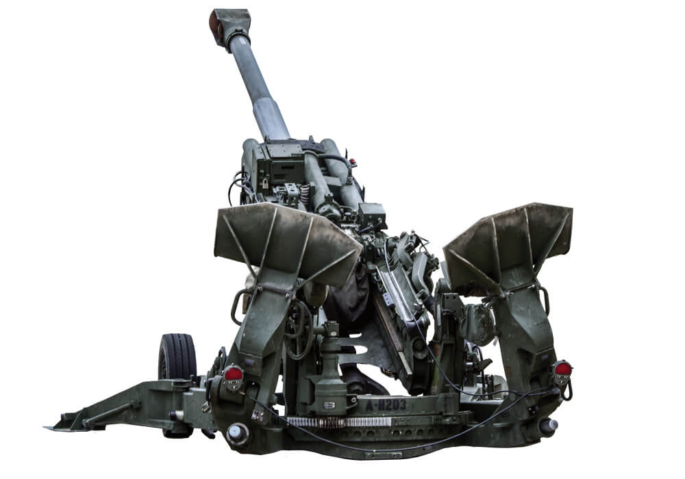Current M777A2 155mm Howitzer — Made in part from titanium, the M777A2 is 41 percent lighter than its predecessors. It uses a digital fire-control system, allowing it to be quickly put into action.