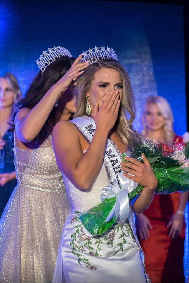 SGT Marina Gray receives her crown as Miss Maine USA on Nov. 26, 2017. Photo courtesy Clemente Productions