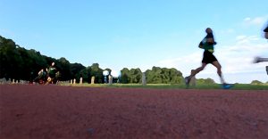 Original image by SGT Paul Porter. An illustrated rendition of Maryland Army National Guard Soldiers participating in a run as part of the two-week Comprehensive Soldier Fitness Program held at Camp Fretterd Military Reservation in Reisterstown, Md.