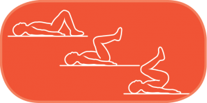REVERSE CRUNCHES: As many repetitions as possible in 2 minutes
