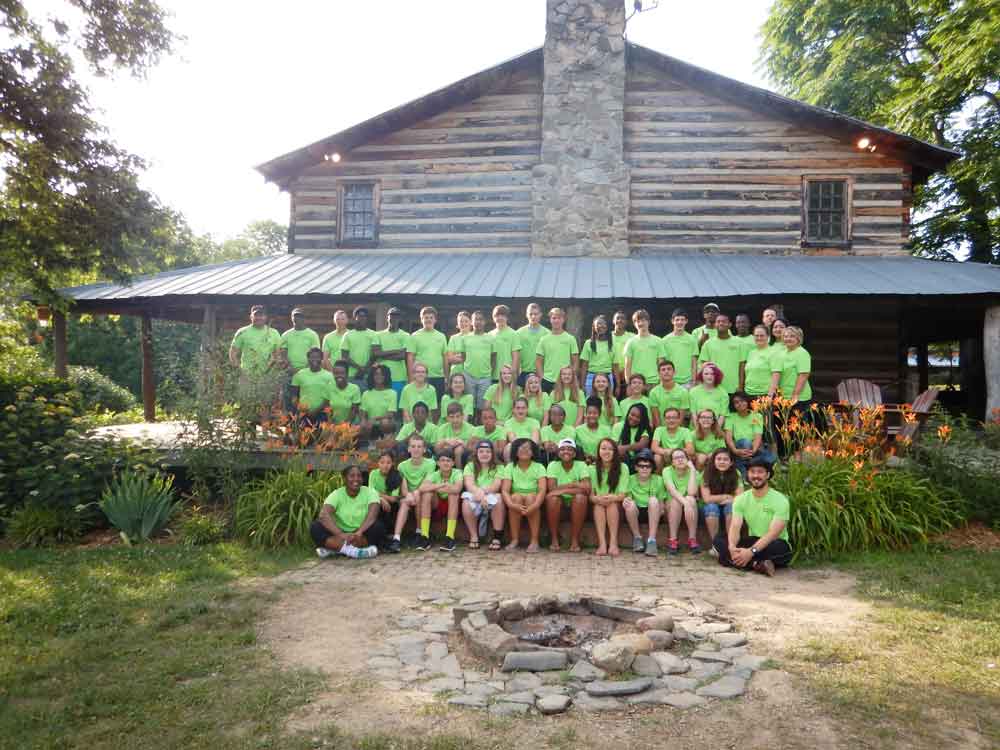 Teens and counselors from the 2015 Virginia National Guard Teen Wilderness Adventure Camp held at Eagle Landing in New Castle, Va. Photo courtesy Virginia National Guard Youth Program