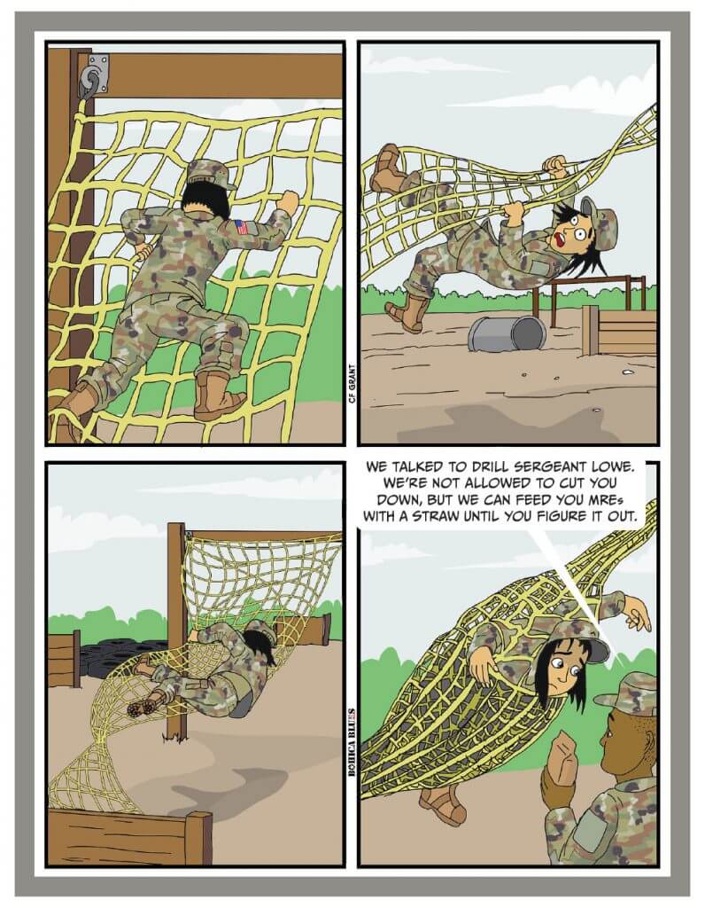 Cartoon by SSG C.F. “Arik” Grant